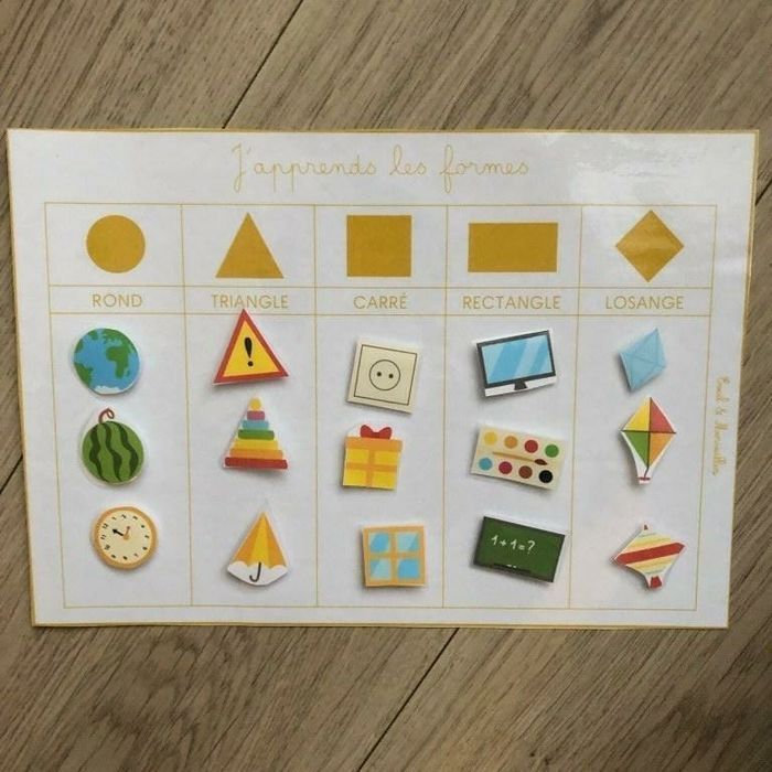 Ma planche pour apprendre les formes