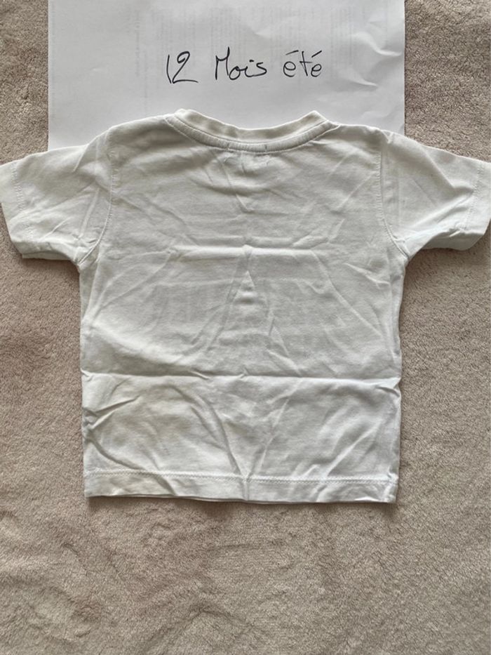 Lot 2 T-shirts 👕 et 2 chemises 👔 manches courtes - 12 mois - Obaïbi - TBE - photo numéro 16
