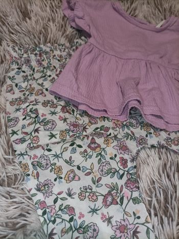 Sarouel fleuri et blouse