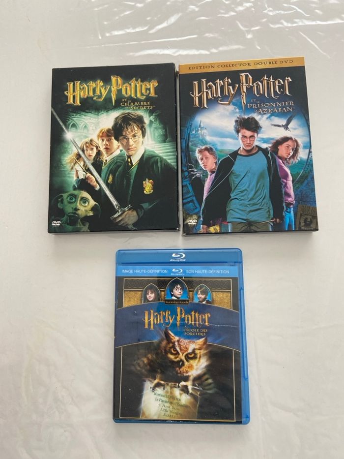 Lot 3 Films Harry Potter - 1 Blu-ray + 2 DVD