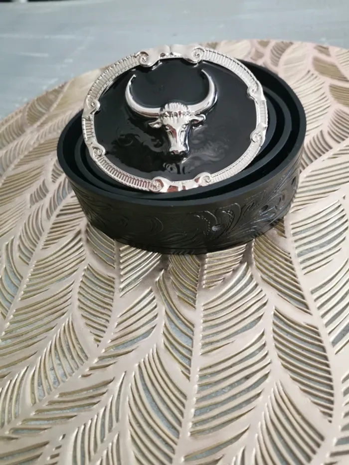 Ceinture de cowboy country taureau noir