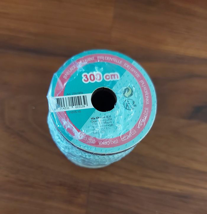 Dentelle bleue turquoise de 3 mètres pour décoration - photo numéro 2