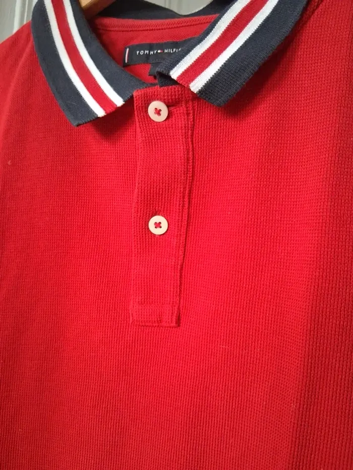 Polo rouge - Tommy Hilfiger - L - photo numéro 3
