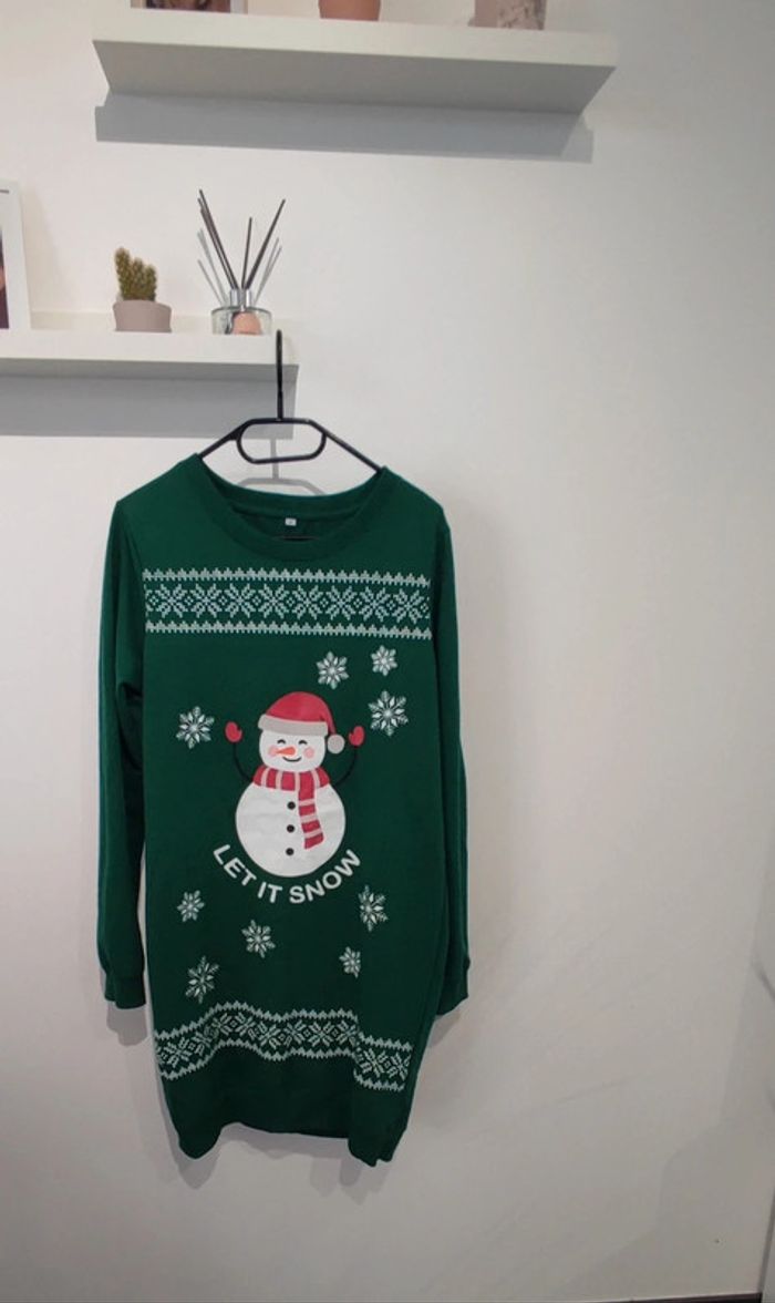 Robe de Noël bonhomme de neige let it snow