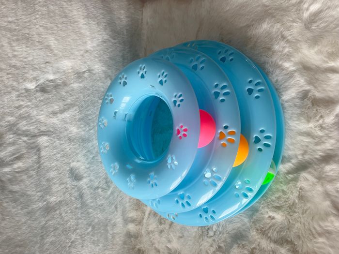 Jouet pour chat tour bleu avec 3 balles Neuf - photo numéro 9