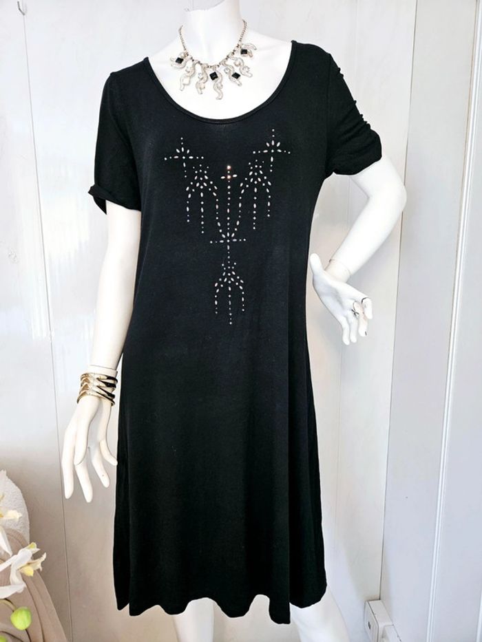 Robe Noir strass Chaize taille 46 - photo numéro 2