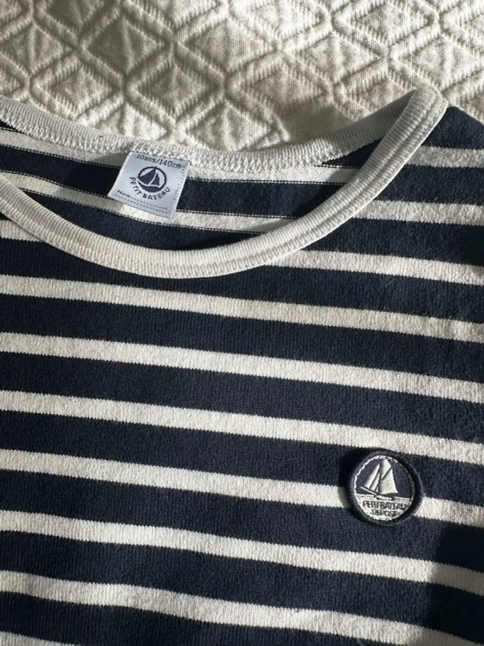 Jolie marinière  manches longues petit bateau 10 ans - photo numéro 2