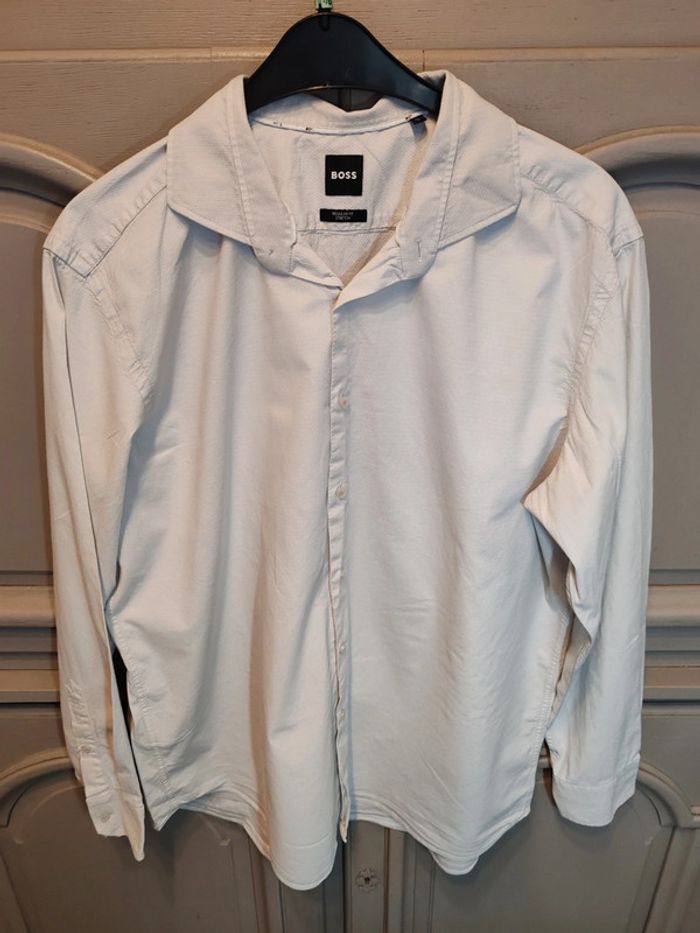 Hugo boss chemise stretch homme crème XXL - photo numéro 6
