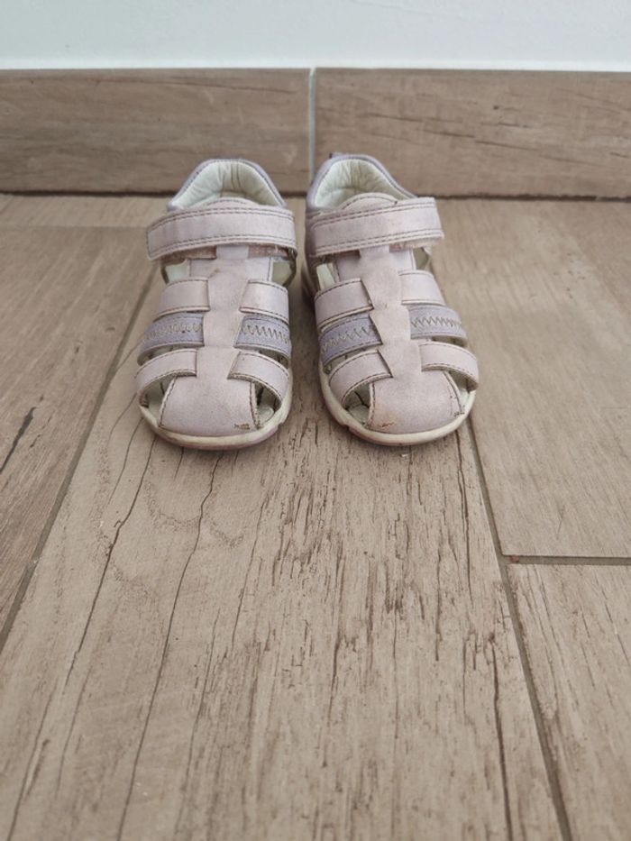 Sandales lilas à scratch pointure 23 - photo numéro 7