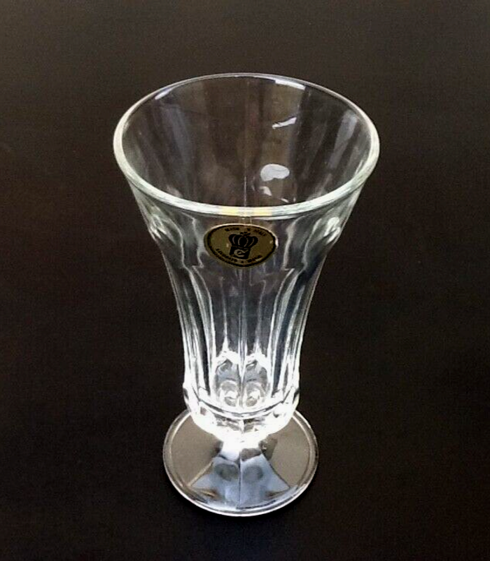 Années 1970 4 Flûtes à Champagne Tige courte Verre transparent à facettes - photo numéro 2