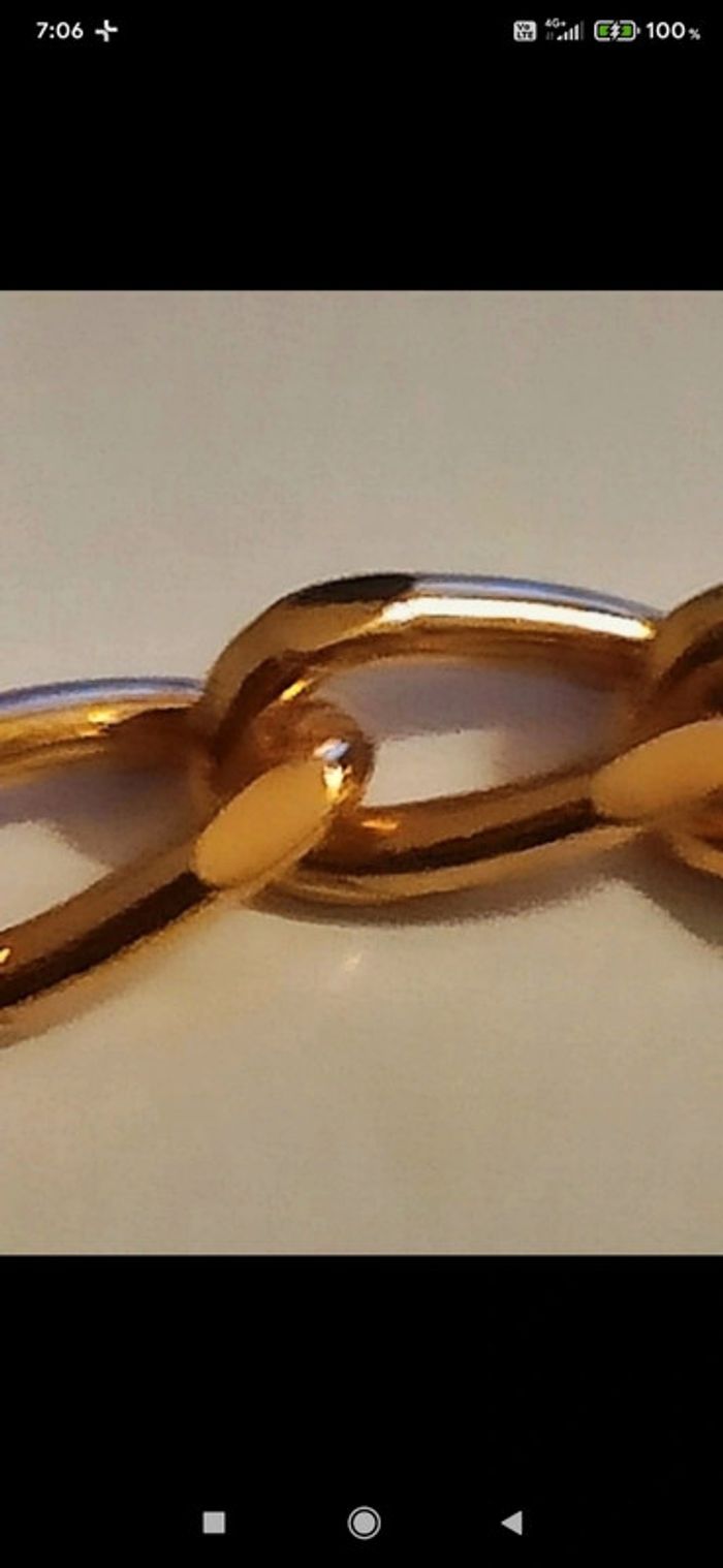 Bracelet mailles plaqué or - photo numéro 5