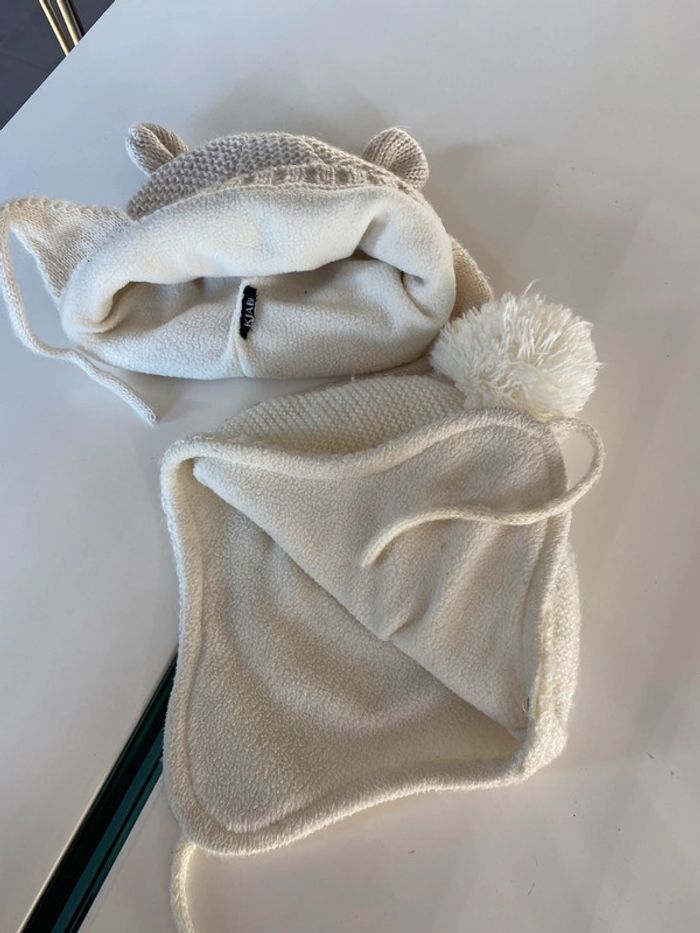 Lot de 2 bonnets en laine doublés polaire - photo numéro 7
