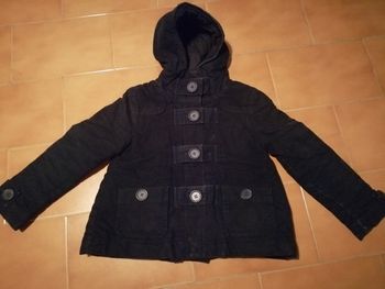 Parka velours marine 8 ans Okaidi