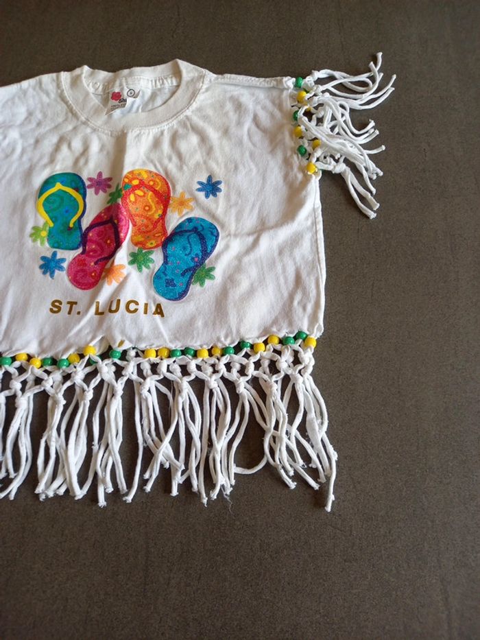 Tee shirt fille 6 ans avec franges - photo numéro 5