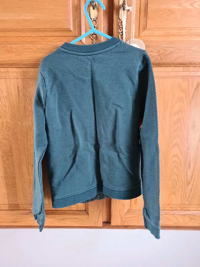 Veste verte pailletée 10 ans okaidi très bon etat - photo numéro 4