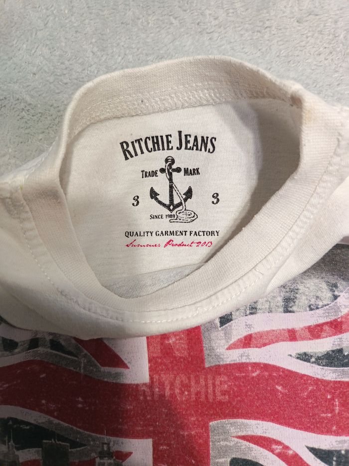 tee shirt blanc imprimé de Richie 3 ans réf 543 B4 - photo numéro 2