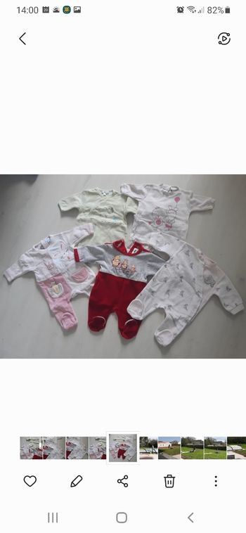 Lot 5 pyjamas 1 mois