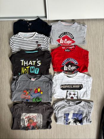 Lot 9 tee shirt garçon taille 8 ans