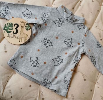 Sous pull renard avec col  3 mois