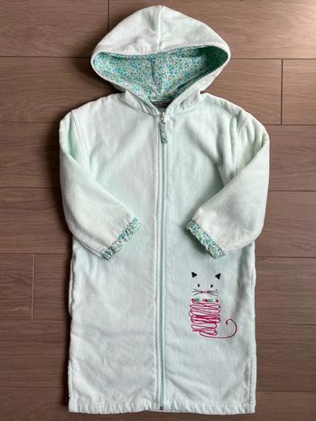 Peignoir en éponge Carré Blanc T-8 ans