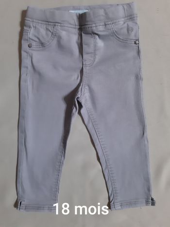 jegging gris fille - obaïbi - 18 mois