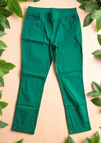 Pantalon droit ultra confort vert Blancheporte valeur 29.99€
