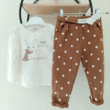 23 mois 2 ans ensemble teeshirt tape a l oeil et pantalon obaibi 86 cm