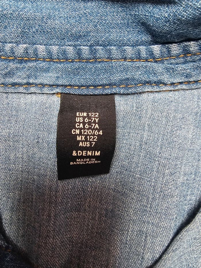 Chemise en jean bleu clair 6 ans - photo numéro 4