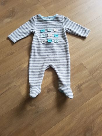 Pyjama velours Obaïbi 3 mois