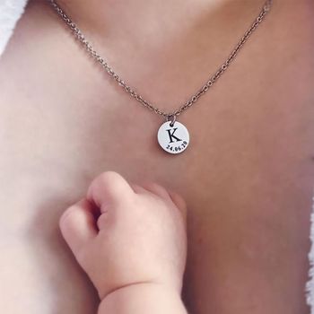 Collier Médaille Personnalisée – Gravure Prénom & Date