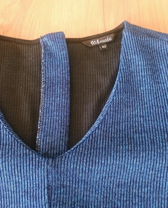 Robe bleu chiné MS Mode – T40 – Poches zippées - photo numéro 4