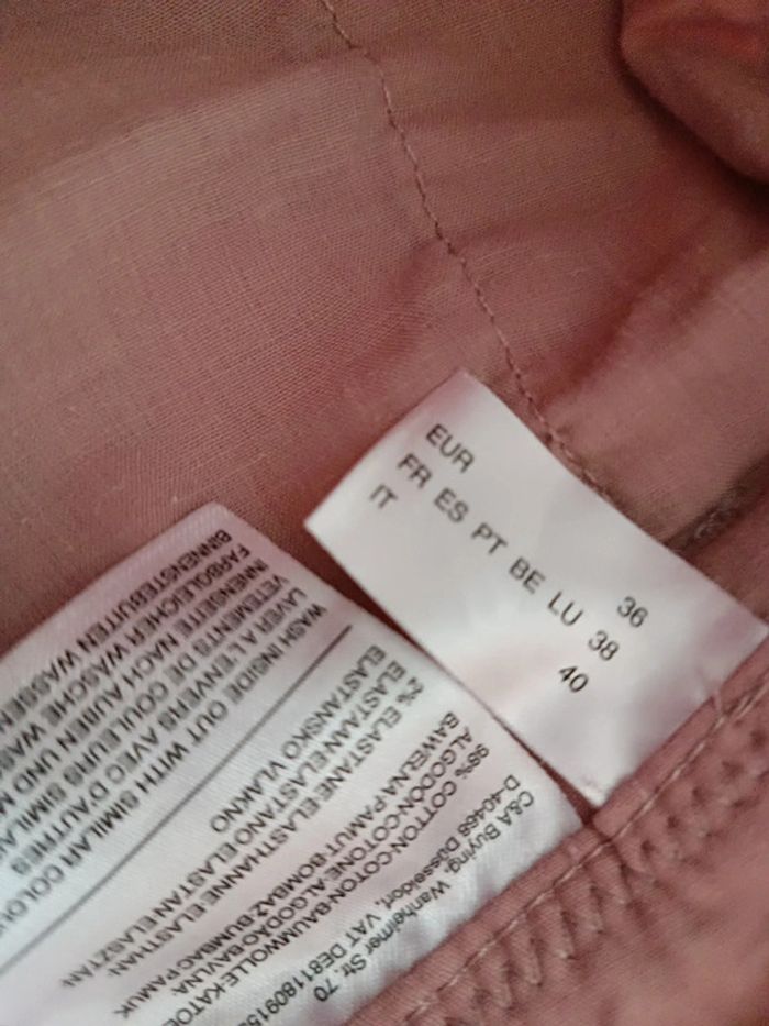 Pantalon Chino rose femme 38 - photo numéro 5