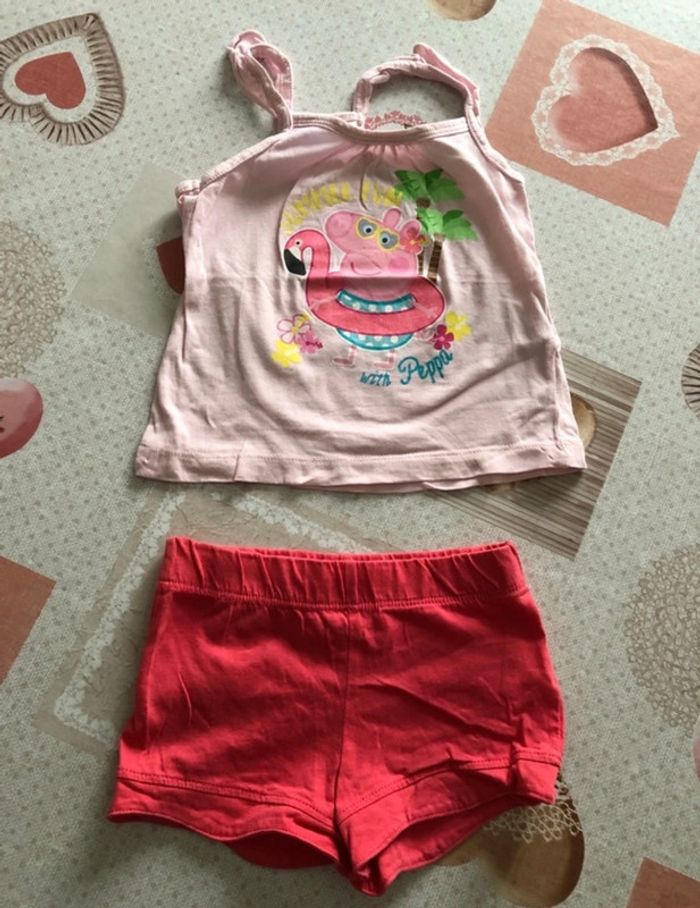 Débardeur short peppa pig