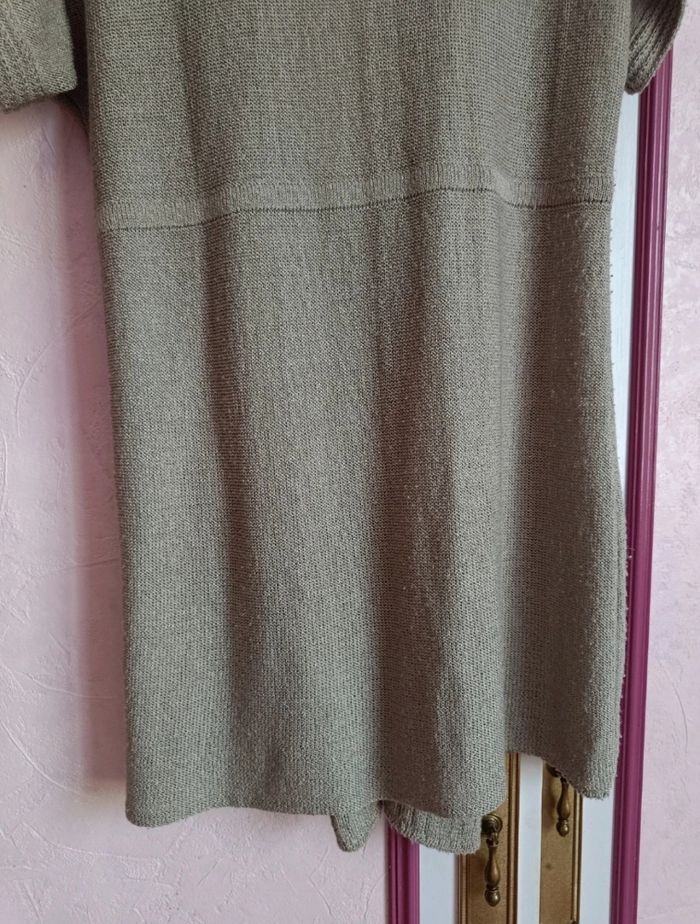Gilet beige long sans manches T.3 (42) - photo numéro 8