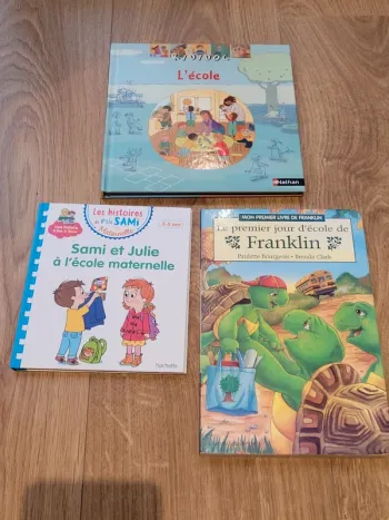 Lot de livres enfants pour préparer la rentrée