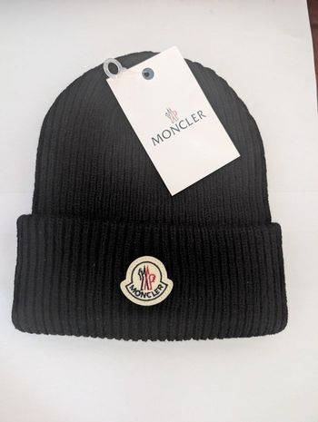 Bonnet noir moncler taille unique neuf