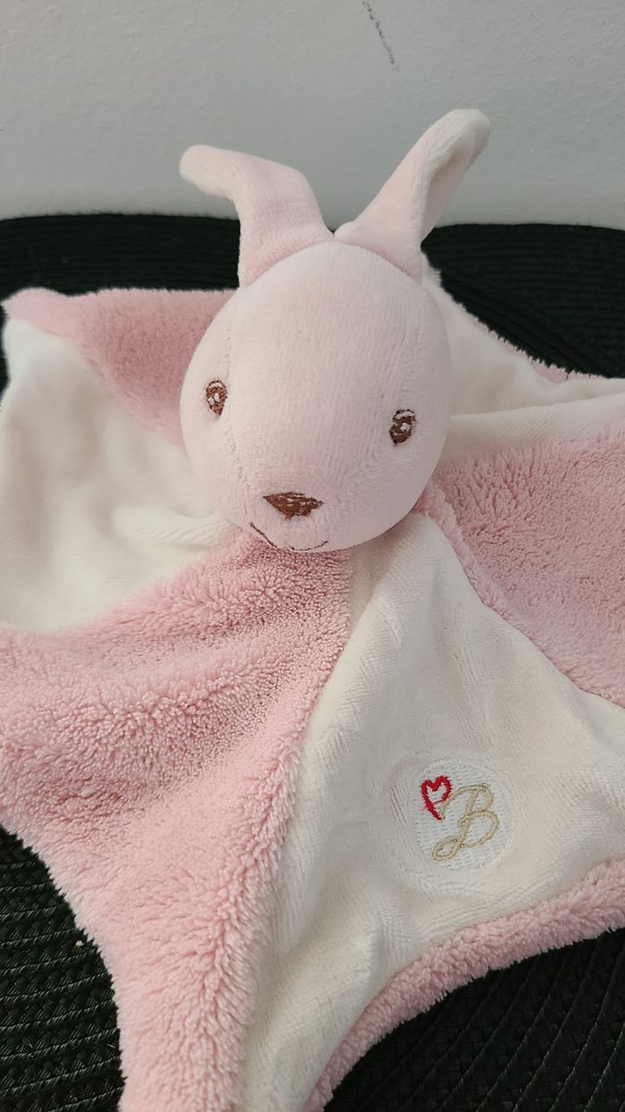 Doudou plat étoile lapin rose BESTEVER 2011 - photo numéro 2