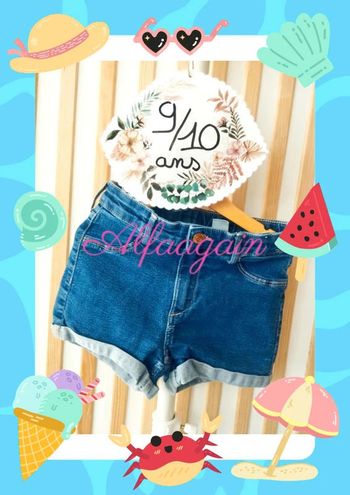 Short jean 9/10ans
