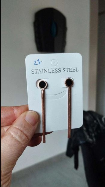 Boucles d'oreilles  dore acier  inoxydable  ikita