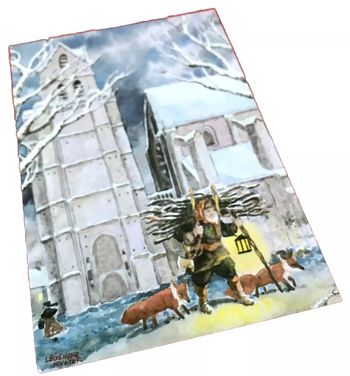 Carte postale (Essonne)   La tour penchée de St-Martin d' Etampes un jour d' hiver