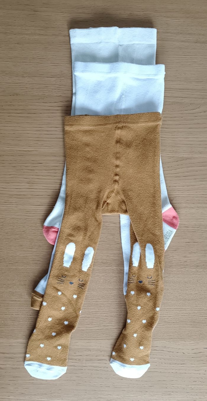 LOT : 3 paires de collants Kiabi / Orchestra 6-9 mois taille 17-18 fille - photo numéro 2