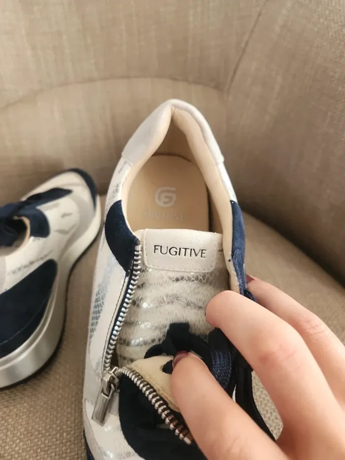Baskets de ville Fugitive 40 bleu marine gris et blanc - photo numéro 9