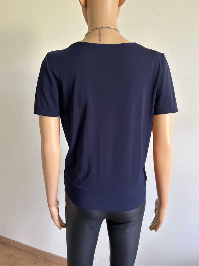 Blouse bleue marine à manches courtes Morgan taille S jamais portée - photo numéro 5