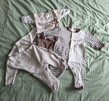 Lot 3 pièces Bébé Garçon C&A Vertbaudet Petit Kimbala Coton Très bon état 3 mois