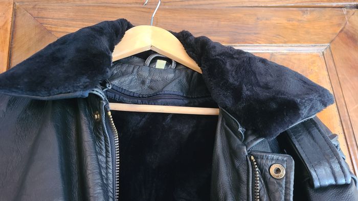 Blouson en véritable cuir noir - photo numéro 5