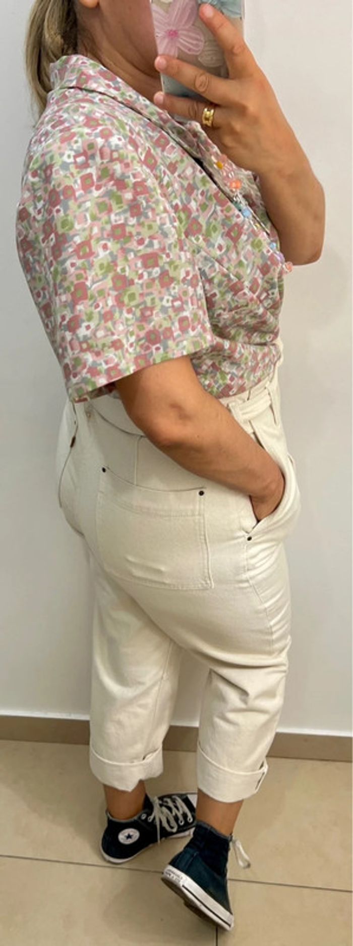 Chemise Vintage À Manches Courtes Imprimée Taille 44 - photo numéro 9