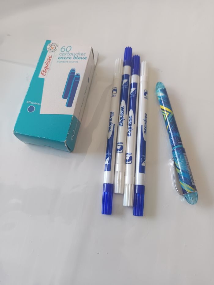 Lot stylo plume effaceurs encres