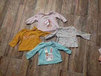 Lot tee shirt manches longues 3 mois