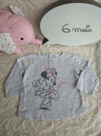 Tee shirt chemise manches longues Fille 6 mois Minnie Disney