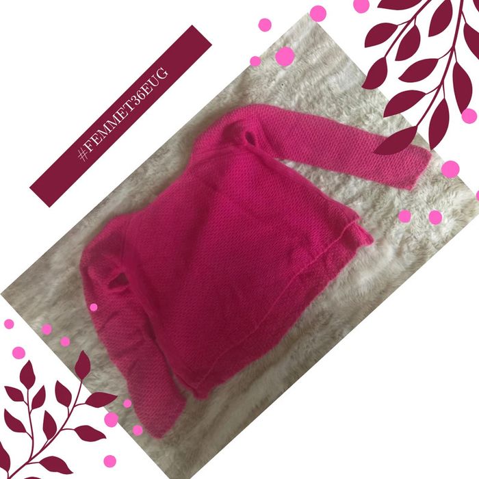 Pull femme oversize à grosses mailles rose T34-36 - La redoute